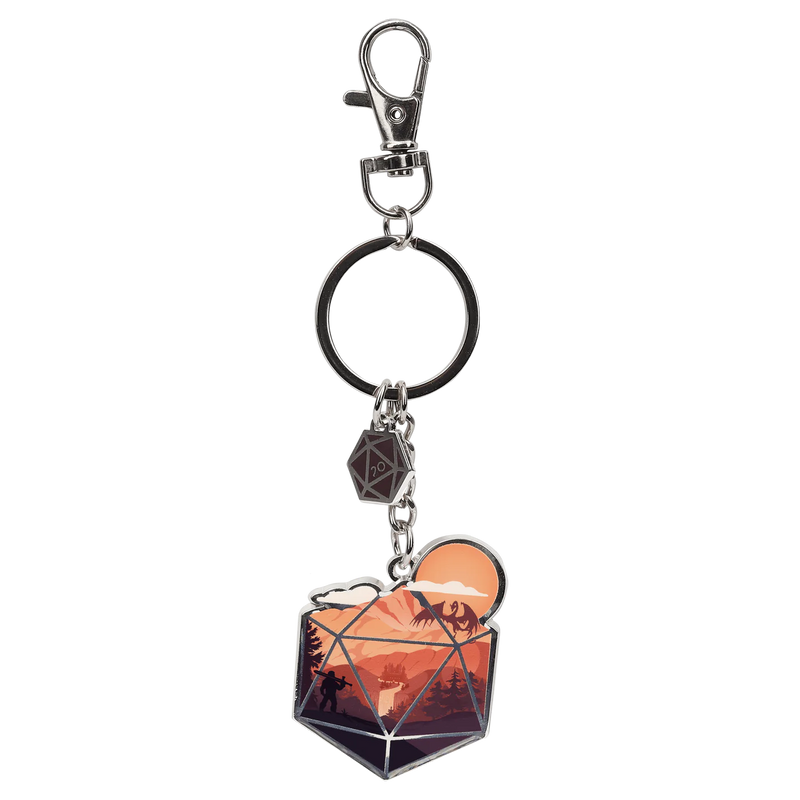 GlassStaff Metal Keychain - The d20 Hero