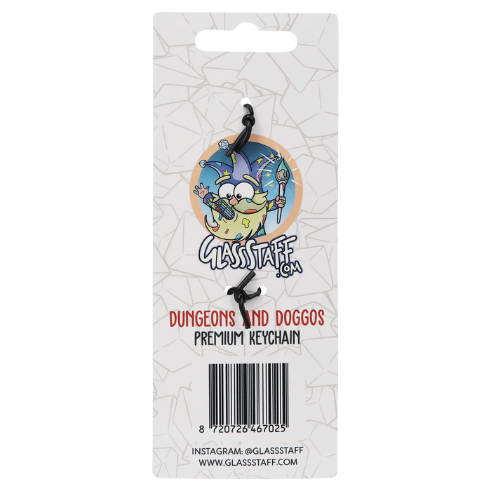 GlassStaff Metal Keychain - Dungeons & Doggos