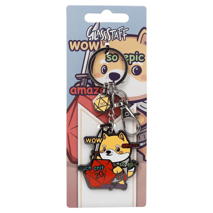 GlassStaff Metal Keychain - Much Crit