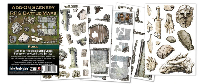 Loke Battle Mats: Add-On Scenery for RPG Maps - Ruins