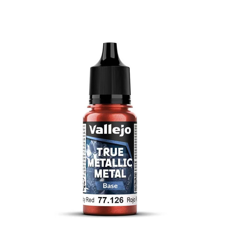 Vallejo True Metallic Metal Base - Ruby Red 18ml