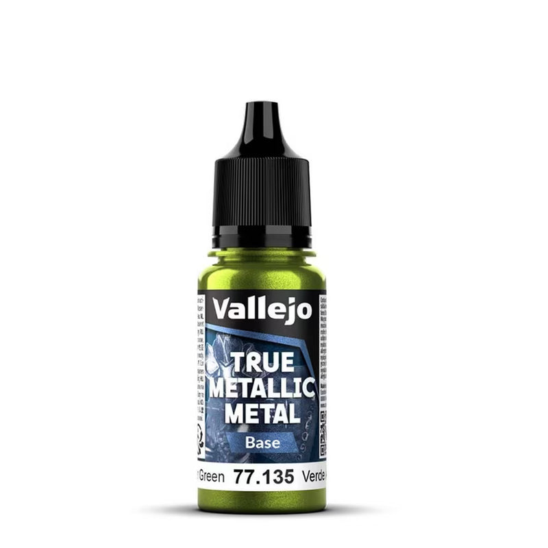 Vallejo True Metallic Metal Base - Amber Green - 18ml