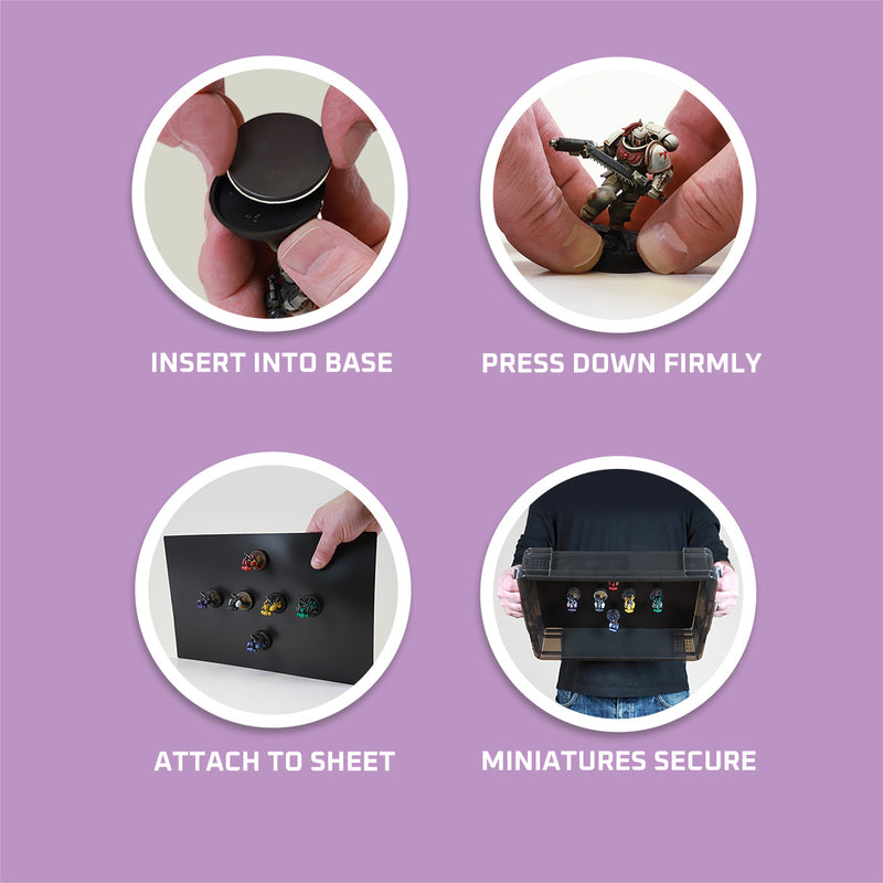 WarMag Hi-Grip Inner Base Magnets for 40mm Round Bases (Pack of 40)