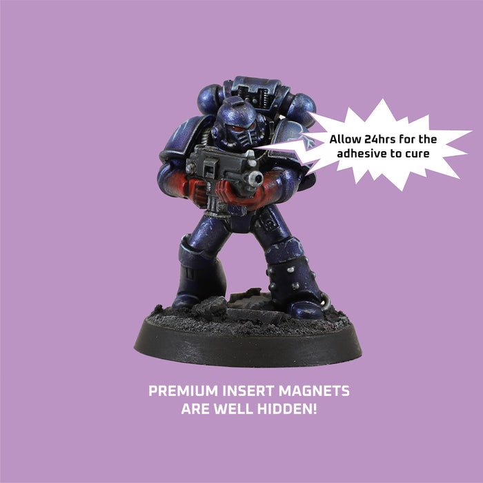 WarMag Hi-Grip Inner Base Magnets for 25mm Round Bases (Pack of 22)