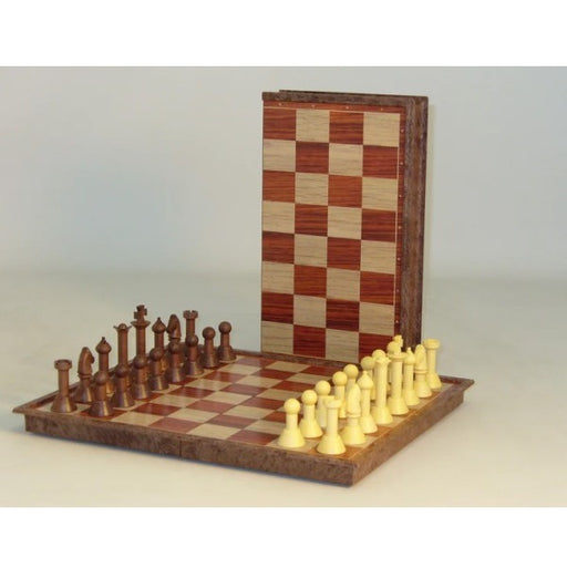 Folding Magnetic Chess Set Wood-Effect