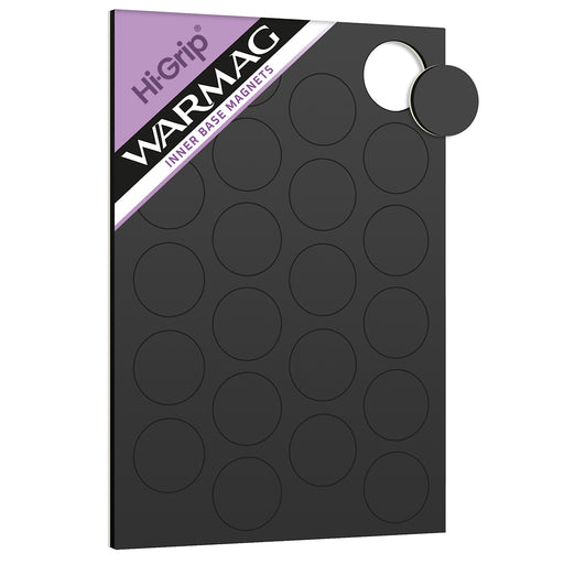 WarMag Hi-Grip Inner Base Magnets for 25mm Round Bases (Pack of 22)