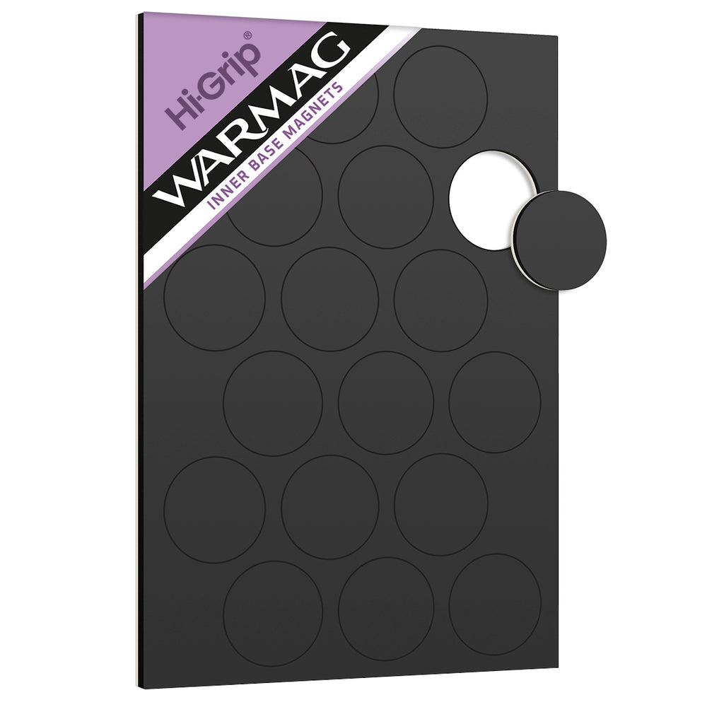 WarMag Hi-Grip Inner Base Magnets for 28.5mm Round Bases (Pack of 18)