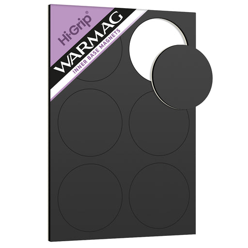 WarMag Hi-Grip Inner Base Magnets for 50mm Round Bases (Pack of 6)