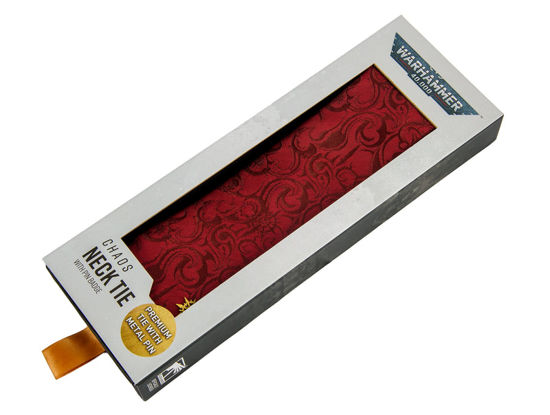 Warhammer 40,000: Chaos Neck Tie with Pin Badge