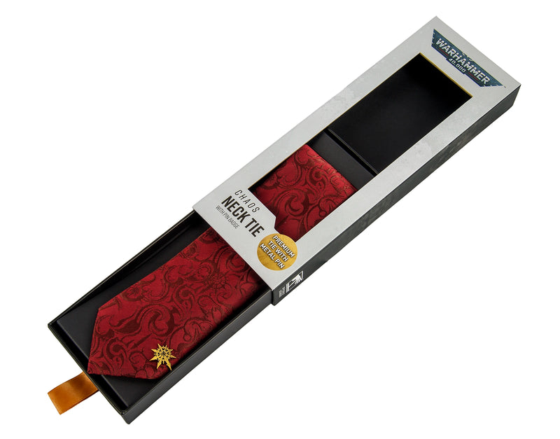 Warhammer 40,000: Chaos Neck Tie with Pin Badge