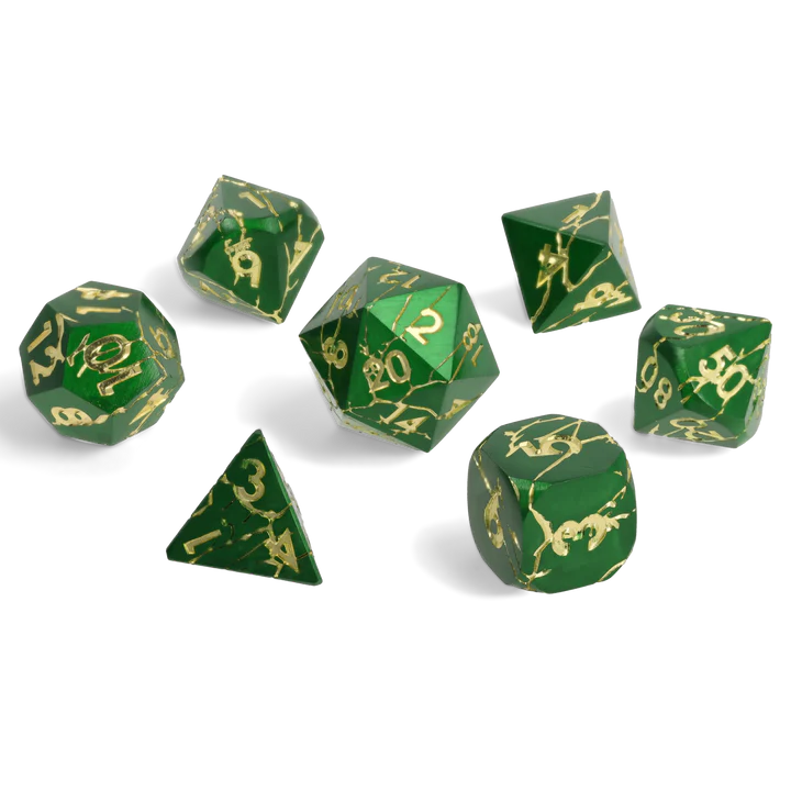 CritStones Wildlight Break Metal RPG Dice Set (7pcs)