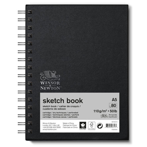 Winsor & Newton Sketch Book 110gsm A5 Spiral 80 Sheets