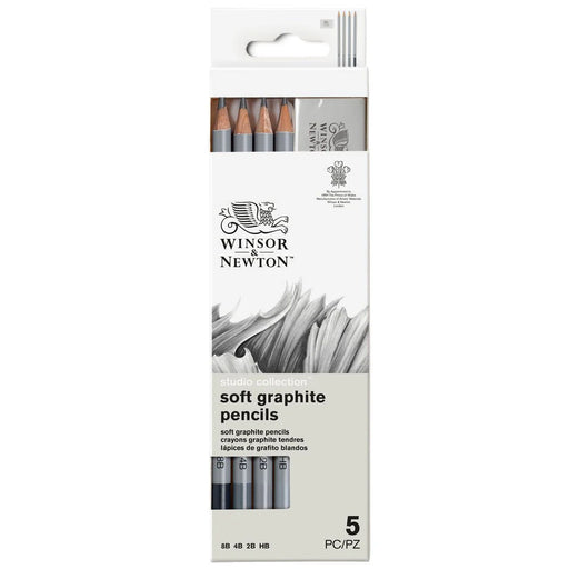 Winsor & Newton Soft Graphite Pencils with Eraser