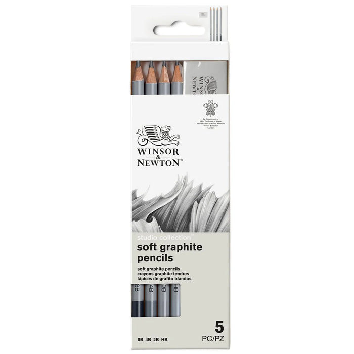 Winsor & Newton Soft Graphite Pencils with Eraser