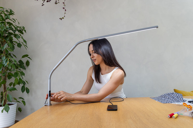 Slimline 4 Table Lamp - Ice Grey
