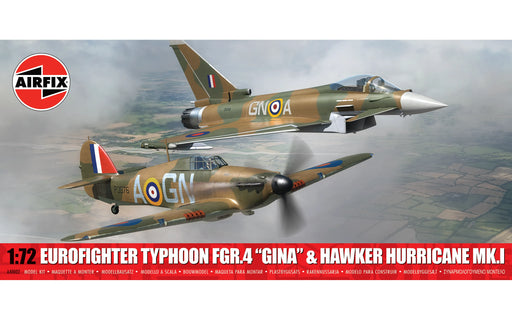 Airfix Eurofighter Typhoon FGR.4 "Gina" & Hawker Hurricane Mk.I - Twin Pack (1:72) | Scale Model Kit