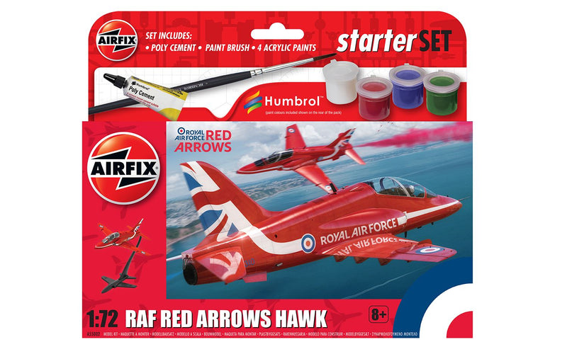 Airfix Starter Set - Red Arrows Hawk 1:72