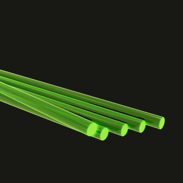 Acrylic Rods - Round 1.6mm Fluor - Green