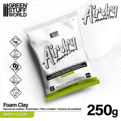 Air Dry Foam Clay White 250g