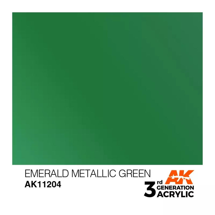 AK Interactive Emerald Metallic Green - Metallic - 17ml
