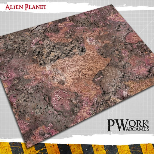 PWork Wargames Neoprene/Rubber Terrain Mat: Alien Planet - 44x60"