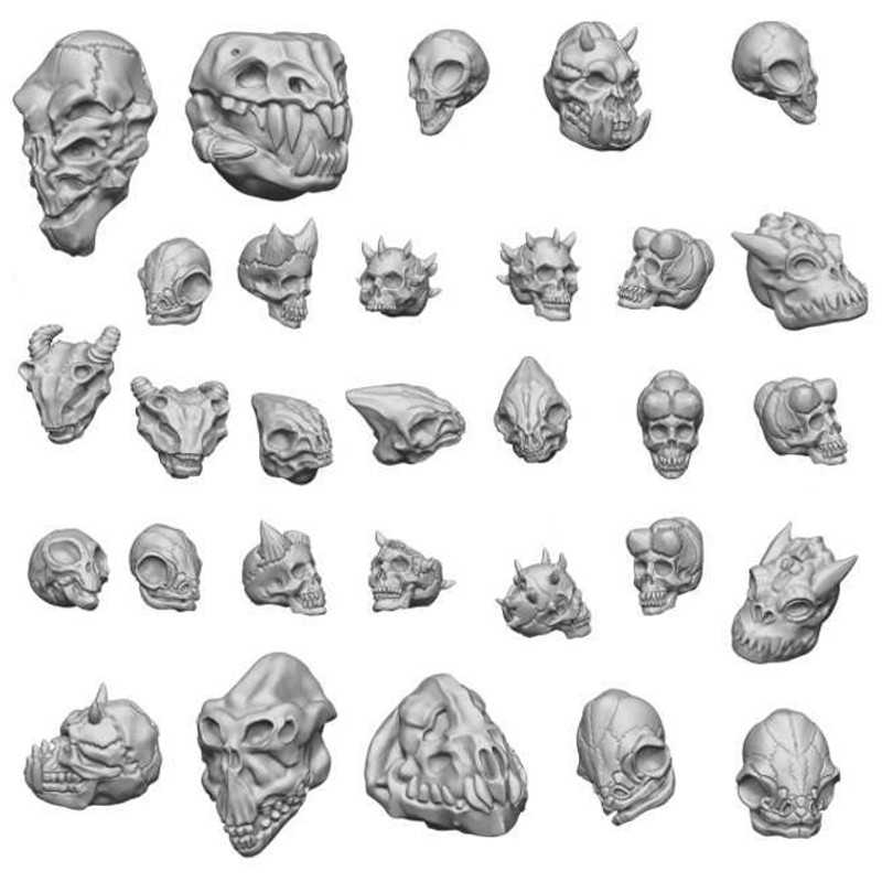 Resin Bits - Martian Skulls