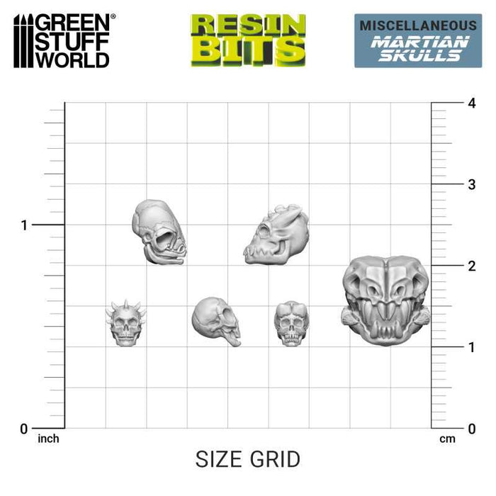 Resin Bits - Martian Skulls