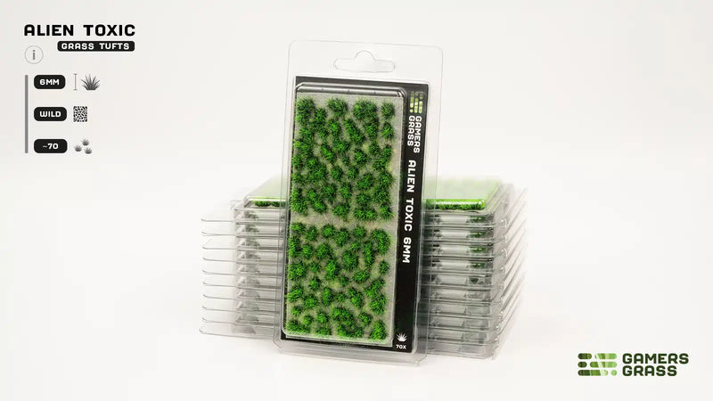 GamersGrass Static Grass Tufts - Alien Toxic 6mm Wild