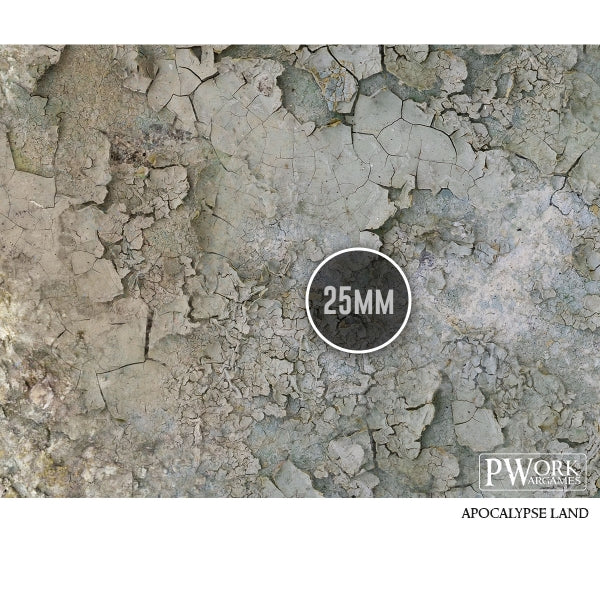 PWork Wargames Neoprene/Rubber Terrain Mat: Apocalypse Land - 44x60"