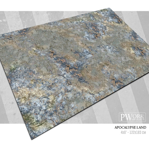 PWork Wargames Neoprene/Rubber Terrain Mat: Apocalypse Land - 44x60"