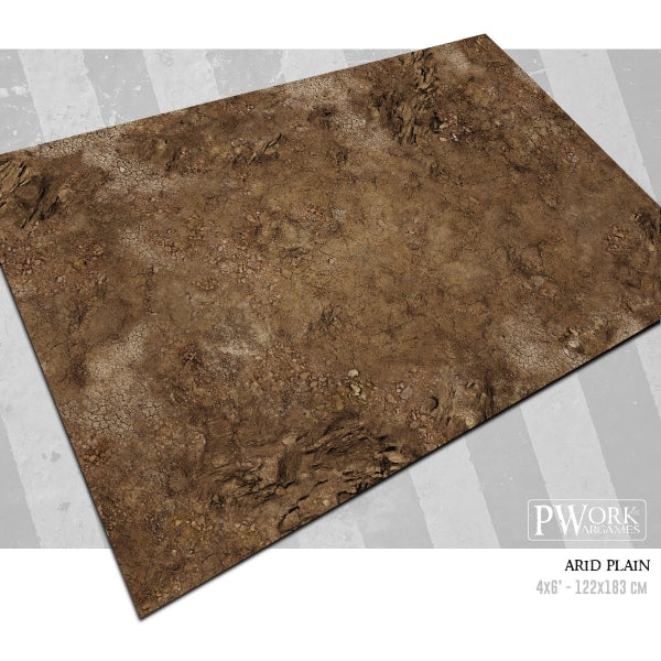 PWork Wargames Neoprene/Rubber Terrain Mat: Arid Plain - 44x60"