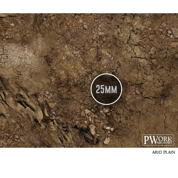 PWork Wargames Neoprene/Rubber Terrain Mat: Arid Plain - 44x60"