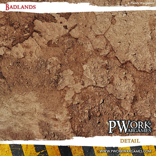 PWork Wargames Neoprene/Rubber Terrain Mat: Badlands - 44x60"