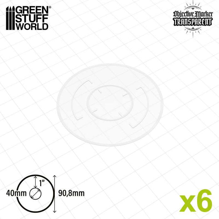 GSW Basic Clear Objective Markers - Kill Team Compatible