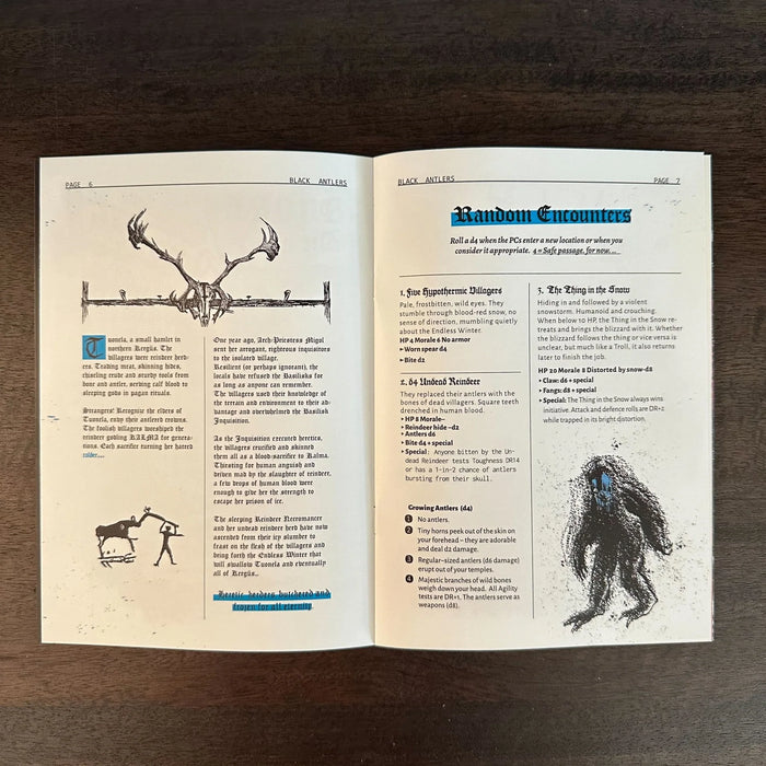 MÖRK BORG Black Antlers Zine