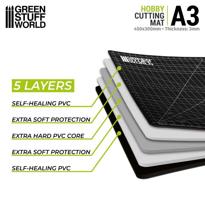 Hobby Foldable Cutting Mat A3 - Black
