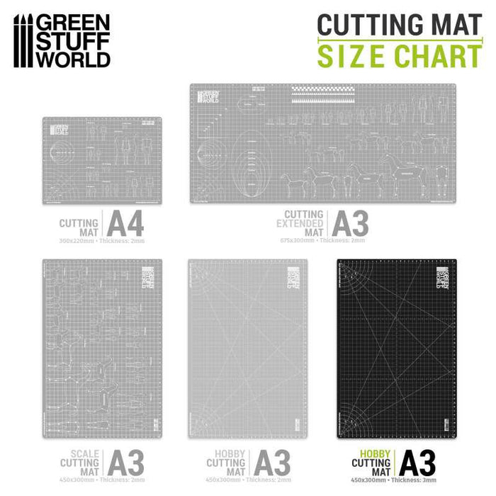 Hobby Foldable Cutting Mat A3 - Black