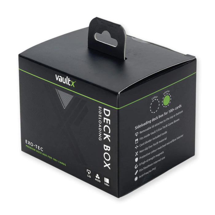 Vault X Exo-Tec Sideloading Deck Box 100+ - Black / Electric Green
