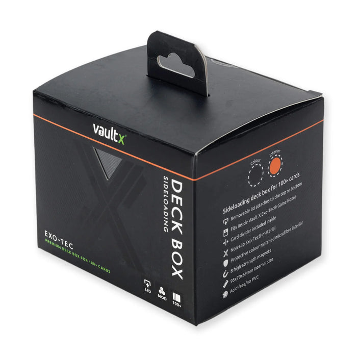 Vault X Exo-Tec Sideloading Deck Box 100+ - Black / Electric Orange