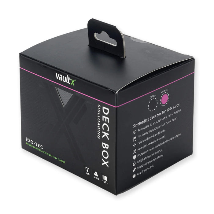 Vault X Exo-Tec Sideloading Deck Box 100+ - Black / Electric Pink