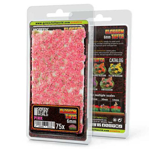 Blossom TUFTS - 6mm Self-Adhesive - Pink Flowers (Pack of 75)