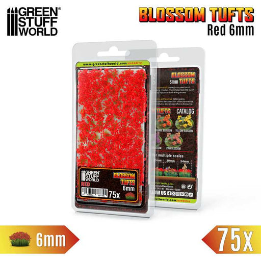 Blossom TUFTS - 6mm Self-Adhesive - Red Flowers (Pack of 75) (Copy)