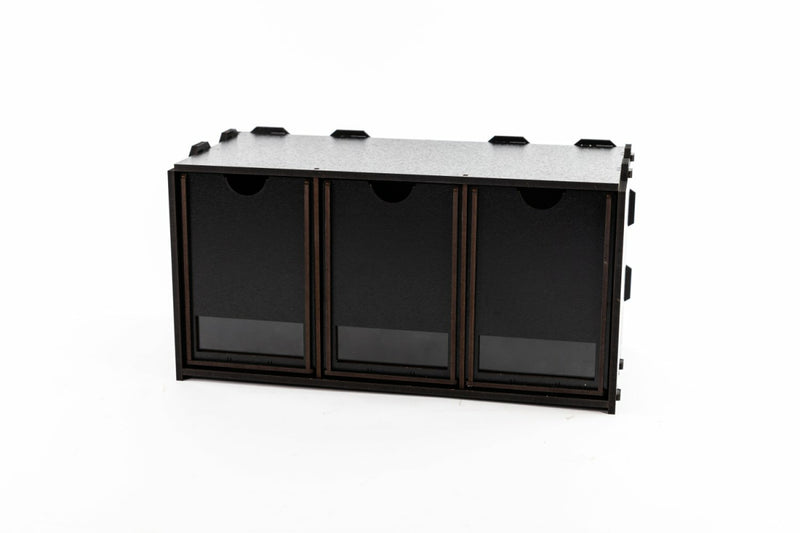 Black Paint Rack: 3 Drawer Module