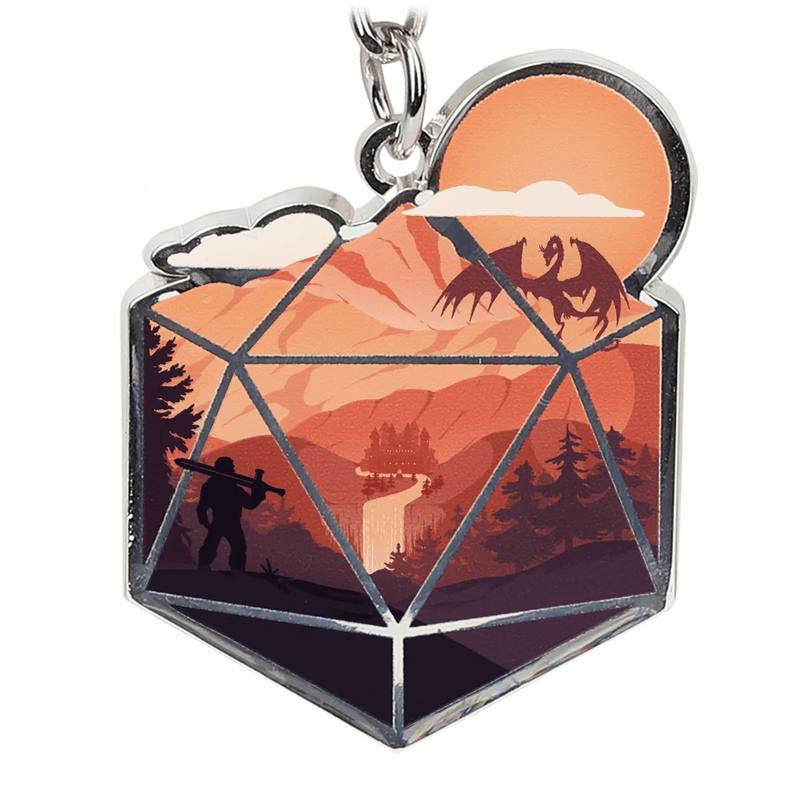 GlassStaff Metal Keychain - The d20 Hero