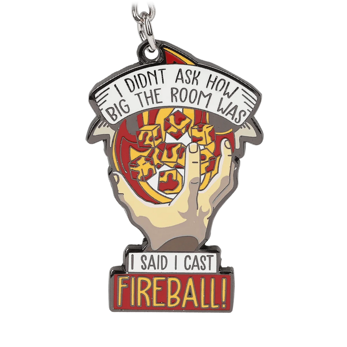 GlassStaff Metal Keychain - I Cast Fireball