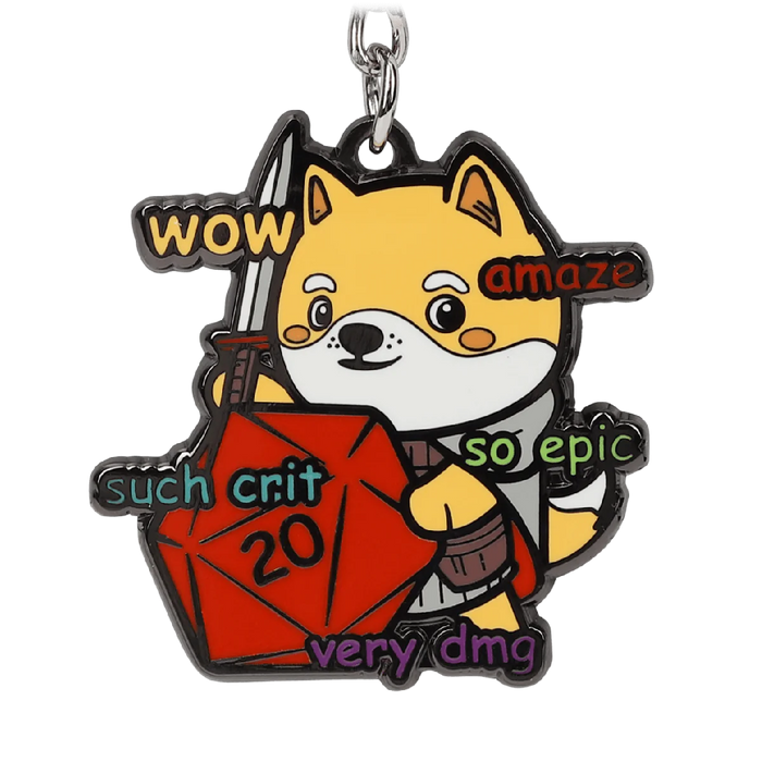 GlassStaff Metal Keychain - Much Crit