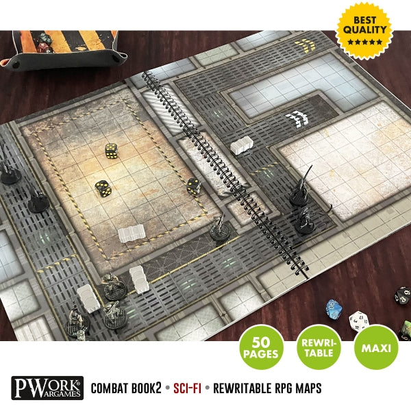 PWork Wargames Combat Book 2: Science fiction Rewritable Combat Maps for Tabletop RPGs