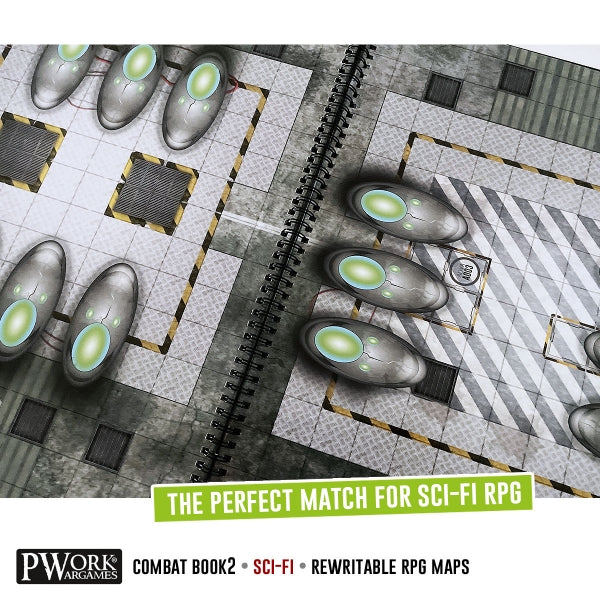 PWork Wargames Combat Book 2: Science fiction Rewritable Combat Maps for Tabletop RPGs
