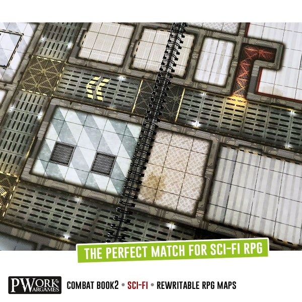 PWork Wargames Combat Book 2: Science fiction Rewritable Combat Maps for Tabletop RPGs