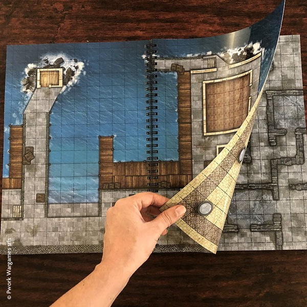 PWork Wargames Combat Book: Rewritable Combat Maps for Tabletop RPGs - 45 Maps